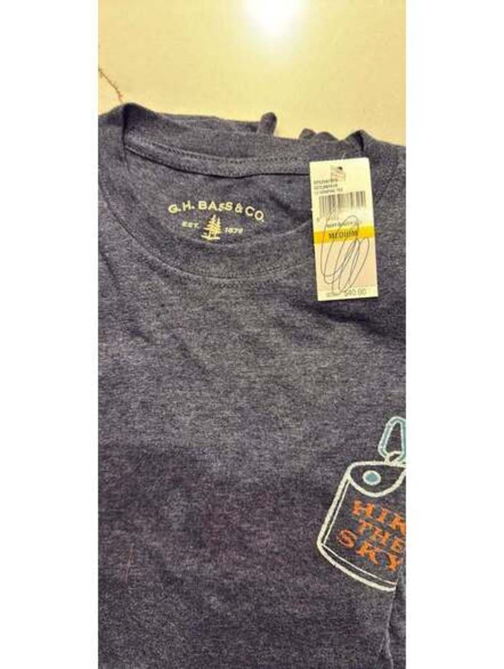 G.H. Bass & Co. Long Sleeve Graphic Tee, Size Medium